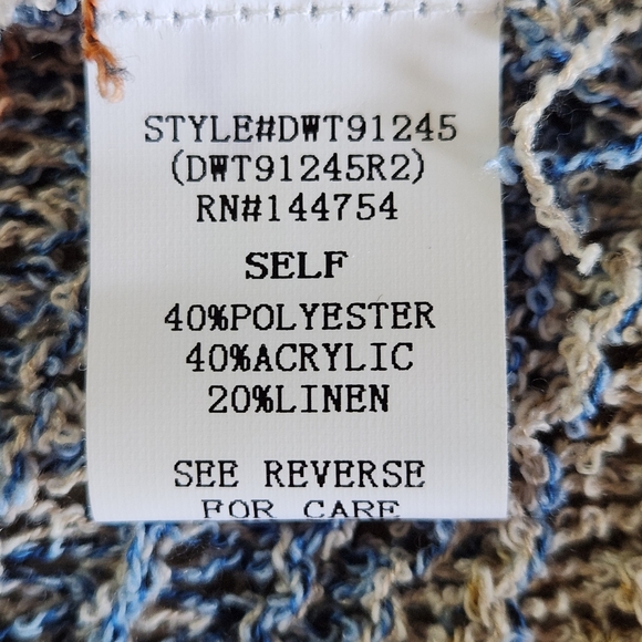 Davi & Dani Linen blend open knit sweater Size S Multicolored stripes - Picture 8 of 8